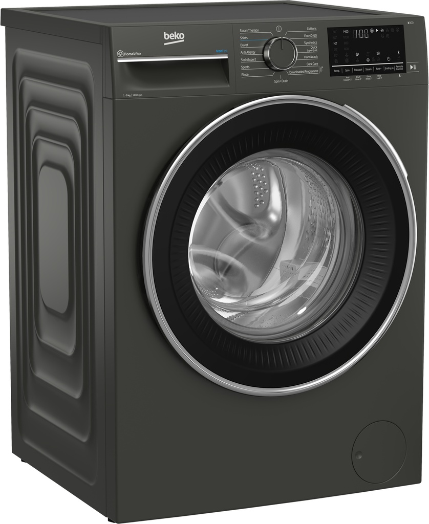 Beko Graphite 9kg 1400 Spin Washing Machine | IronFast RecycledTub™
