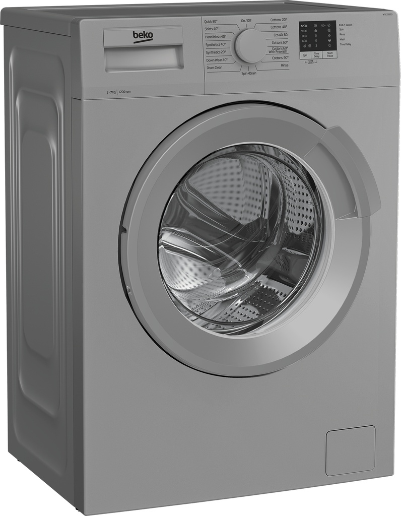 Beko Silver 7kg 1200 Spin Washing Machine WTL72051S