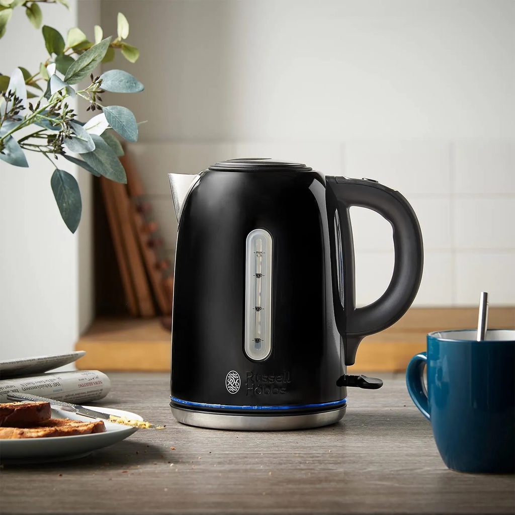 Russell Hobbs Black Buckingham Jug Kettle | Quiet Boil