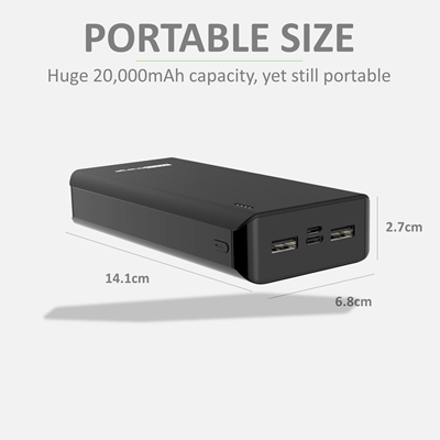 TechCharge 20,000 PowerBank | Triple Port