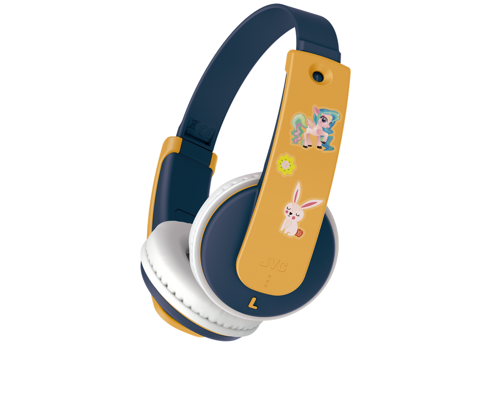 JVC Kids TinyPhones On Ear Bluetooth Headphones | Yellow/Blue