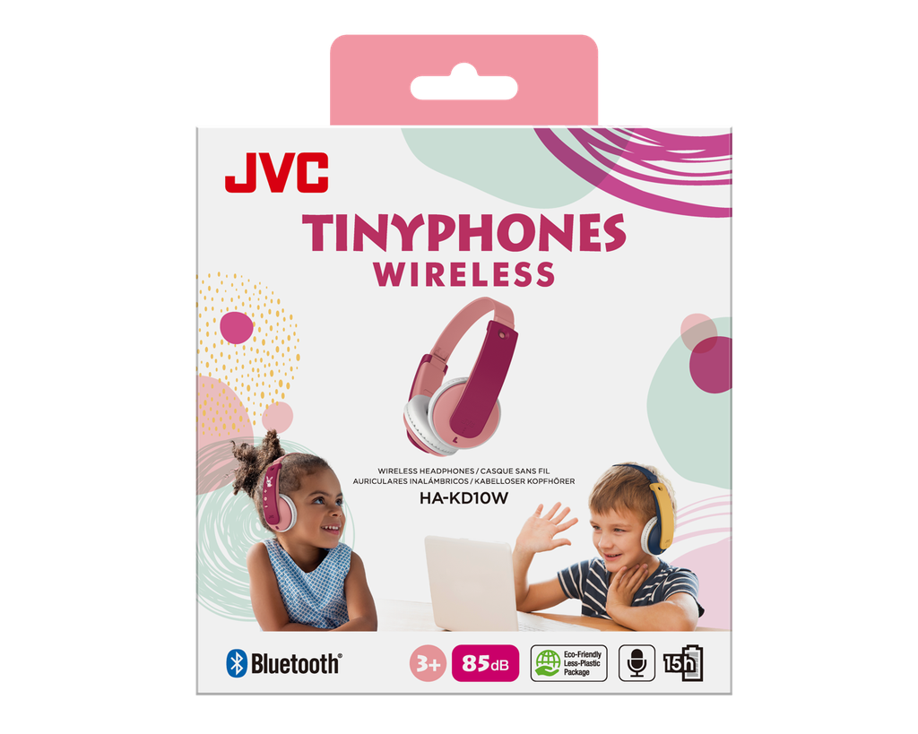 JVC Kids TinyPhones On Ear Bluetooth Headphones | Pink