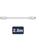 AV:Link 2 Metre Coaxial Male Plug to Plug Lead