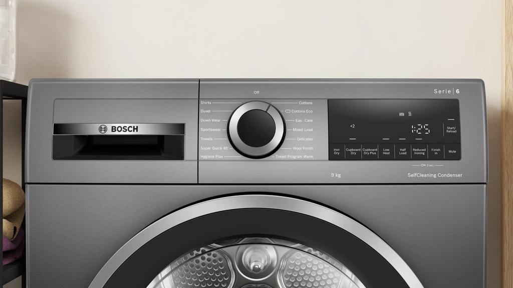 Bosch Silver A++ Rated 9kg Heat Pump Tumble Dryer | 5 Year