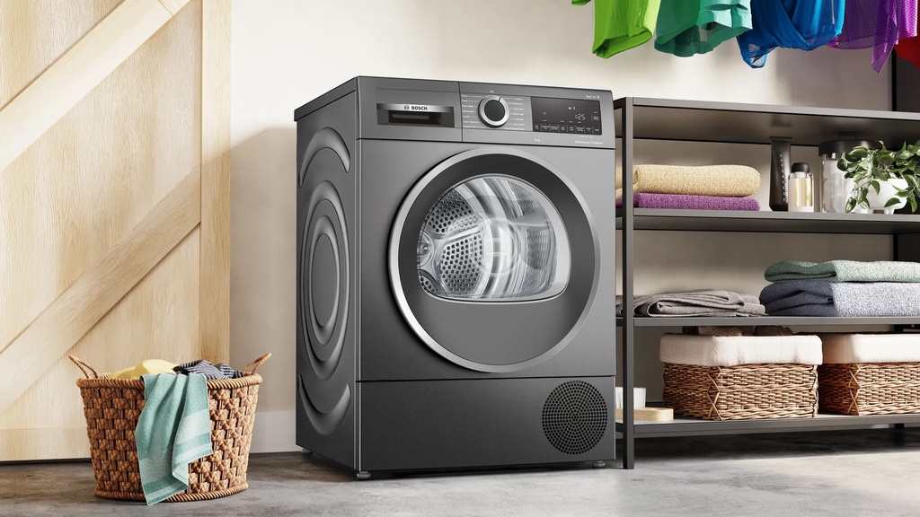 Bosch Silver A++ Rated 9kg Heat Pump Tumble Dryer | 5 Year