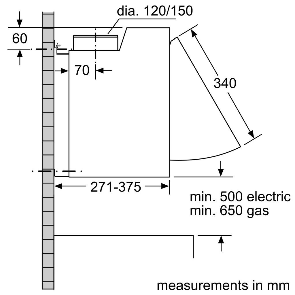 Bosch Silver Integrated Cooker Extractor Hood