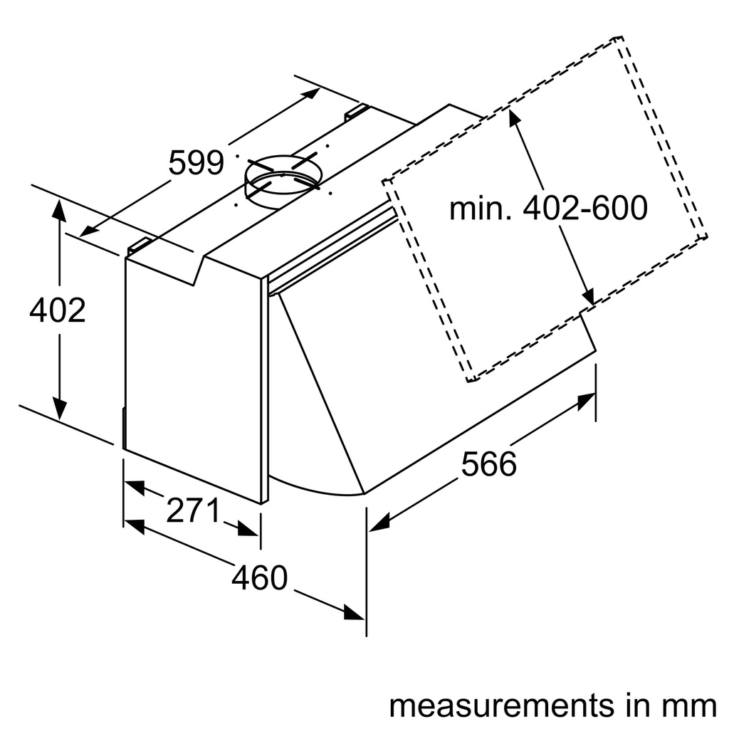 Bosch Silver Integrated Cooker Extractor Hood