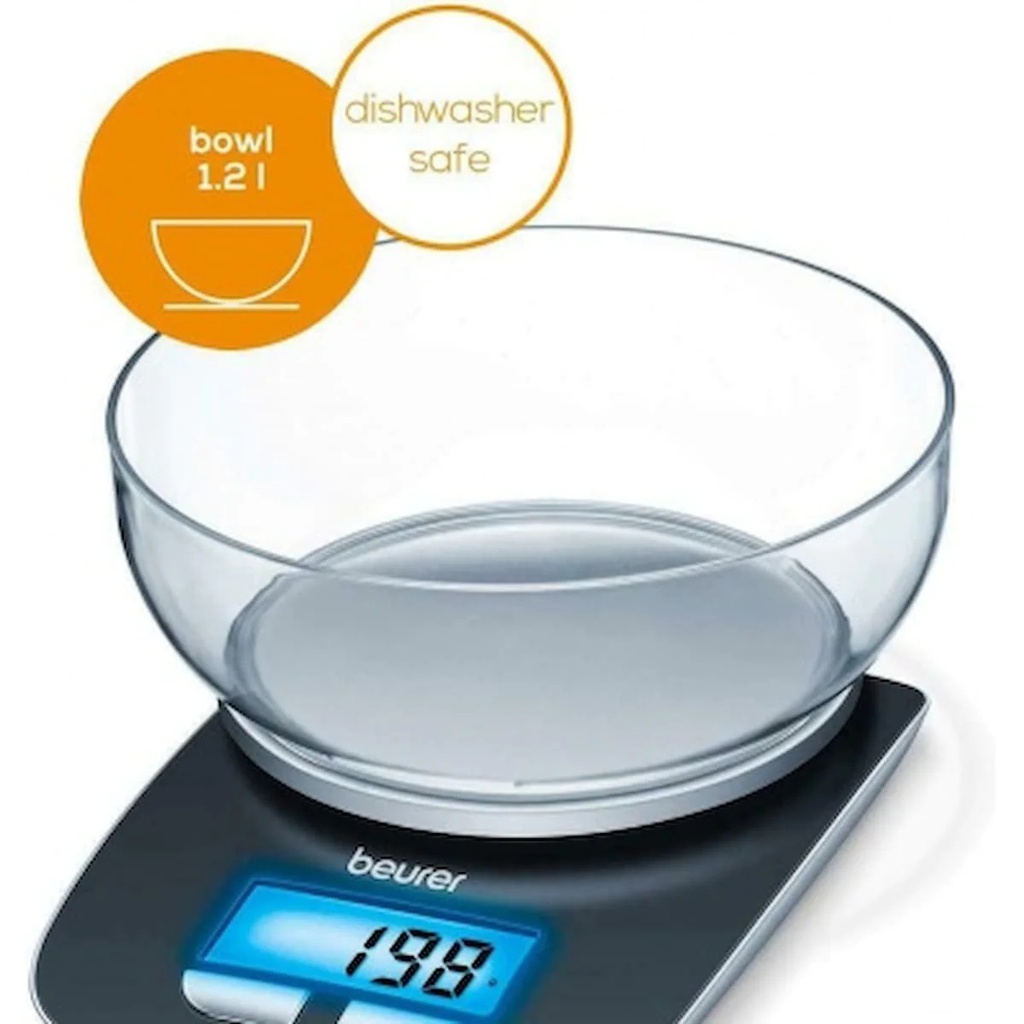 Beurer Digital Kitchen Weighing Scales & Bowl