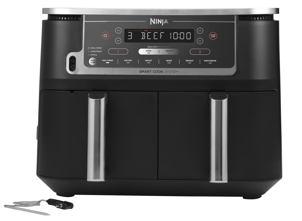 Ninja Foodi MAX Dual Zone Air Fryer c/w Meat Probe Smart Cook System