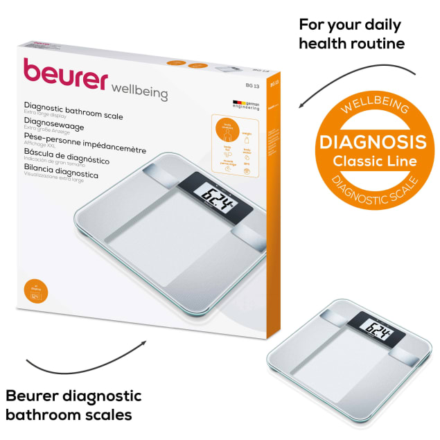 Beurer BG13 Glass Diagnostic Bathroom Weighing Scales