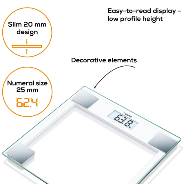 Beurer GS14 Glass Bathroom Weighing Scales