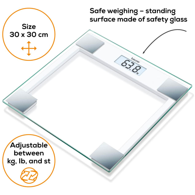 Beurer GS14 Glass Bathroom Weighing Scales