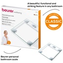 Beurer GS14 Glass Bathroom Weighing Scales