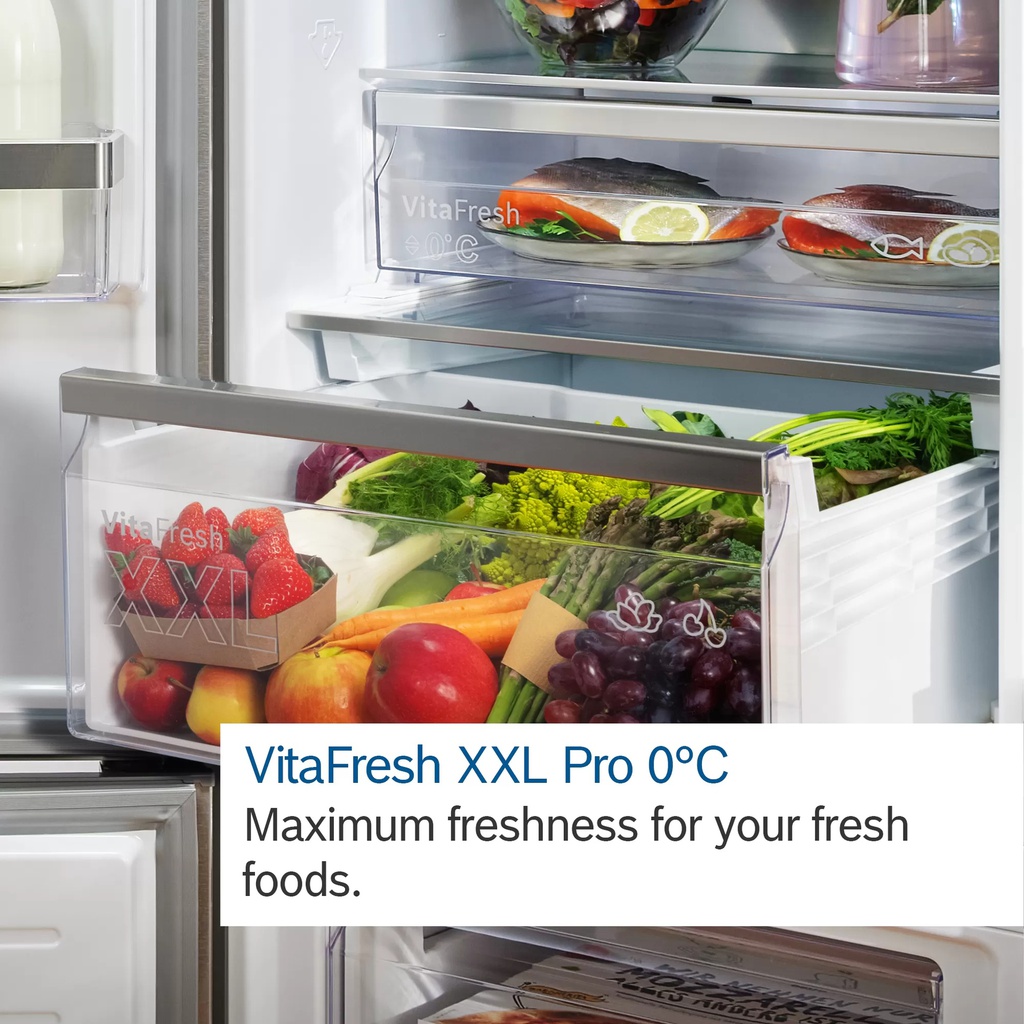 Bosch S/Steel 4-Door American Style Fridge Freezer | French Door