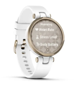 Garmin Lily® - Sport Edition Fitness Smart Watch  | Cream Gold & White