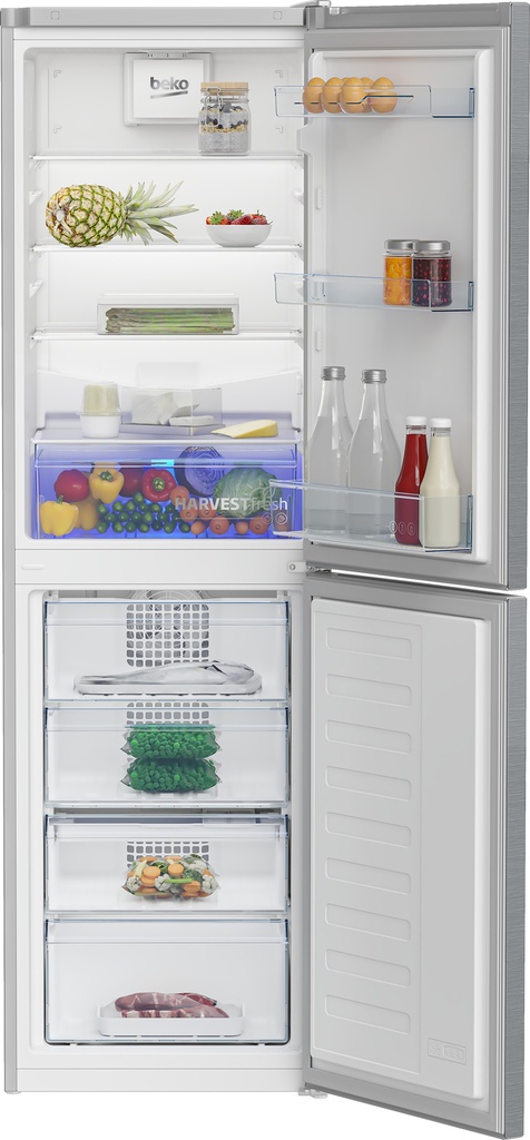 Beko Frost Free Fridge Freezer Harvest Fresh | Silver