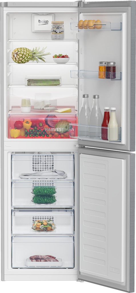 Beko Frost Free Fridge Freezer Harvest Fresh | Silver