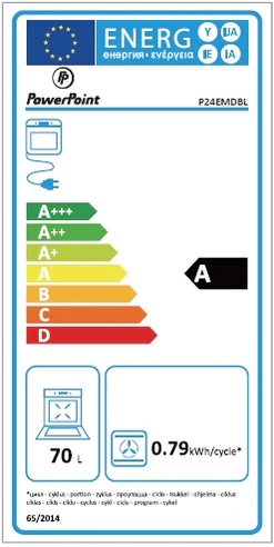 Powerpoint Black Built In Single Fan Oven