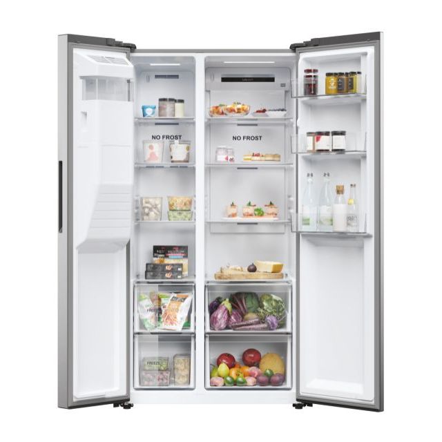 Haier S/Steel American Style Fridge Freezer | Ice & Water Dispenser