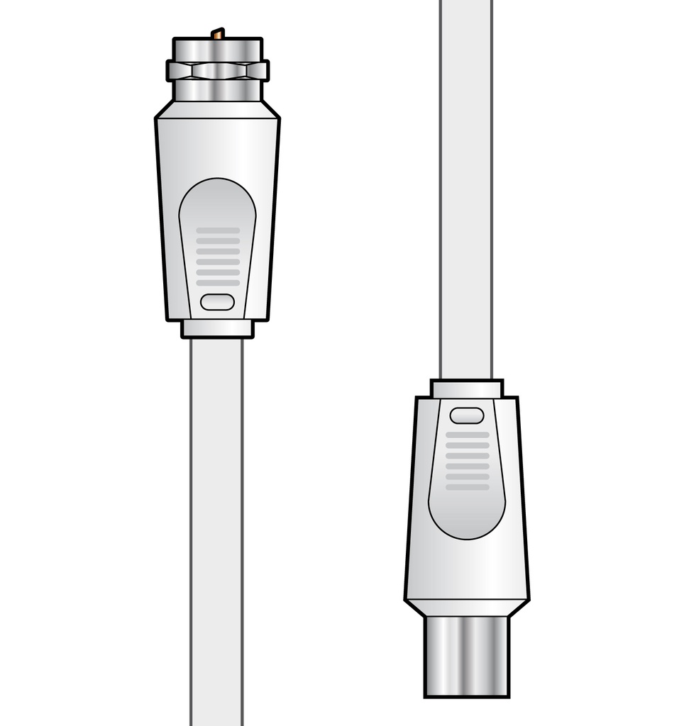 AV:Link 2 Metre Coaxial Male Plug to F Plug Lead