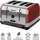 Morphy Richards Venture Red 4 Slice Toaster