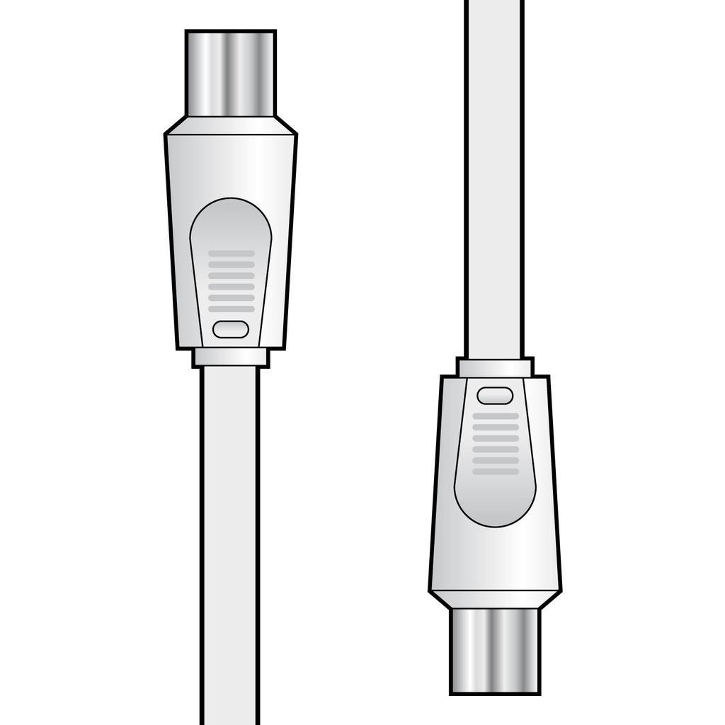 AV:Link 1 Metre Coaxial Male Plug to Plug Lead