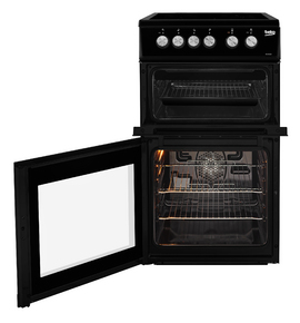 Beko Black 50cm Double Oven Ceramic Cooker