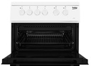 Beko White 50cm Twin Cavity Solid Plate Cooker