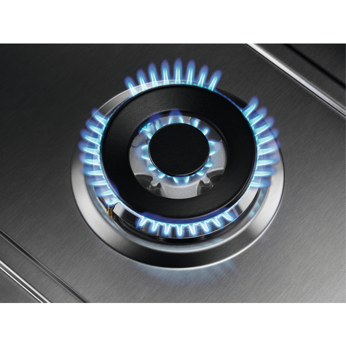 Zanussi S/Steel 4 Ring Cast Iron Gas Hob | Wok Burner