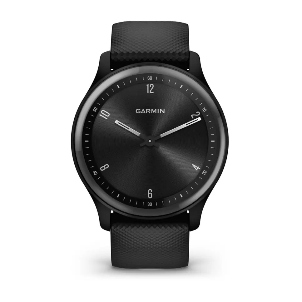 Garmin Vívomove Sport Fitness Smart Watch  | Black/Silicone