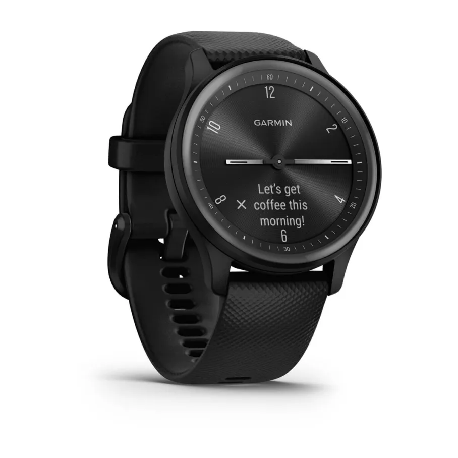 Garmin Vívomove Sport Fitness Smart Watch  | Black/Silicone