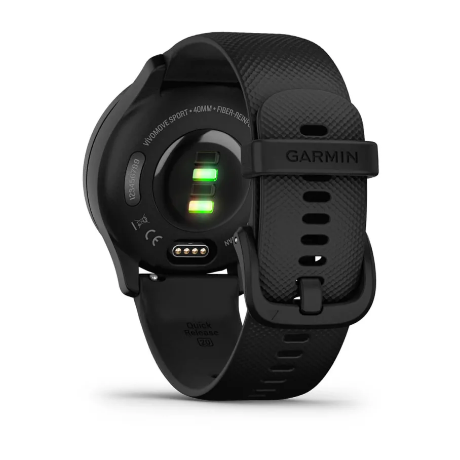 Garmin Vívomove Sport Fitness Smart Watch  | Black/Silicone