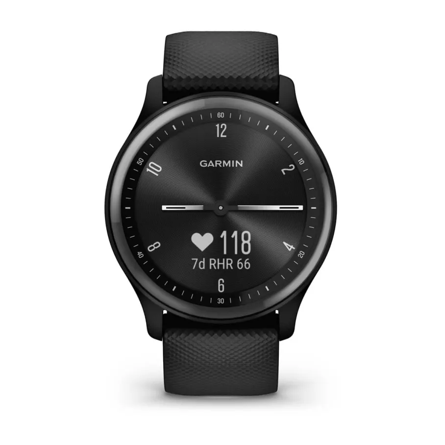 Garmin Vívomove Sport Fitness Smart Watch  | Black/Silicone