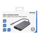 DeltaCo Hub Adaptor | USB-C to HDMI / Display Port / USB / RJ45 / SD Card 