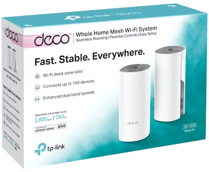 TP-Link AC1200 Deco E4 Mesh WiFi System | 2-Pack