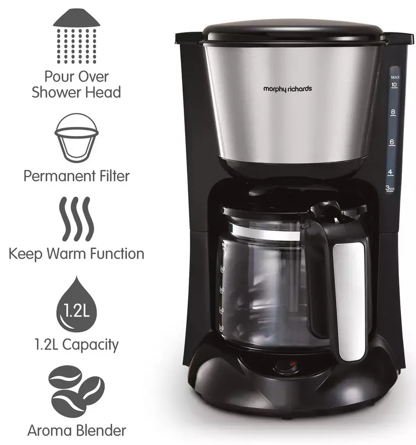 Morphy Richards Equip Filtered Coffee Maker | Black