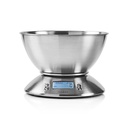 Nedis S/Steel Digital Kitchen Weighing Scales & Bowl