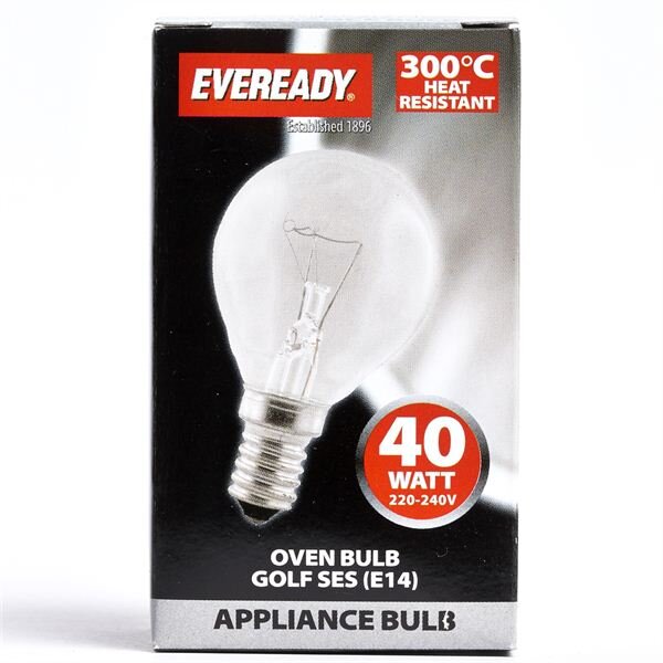 Ever Ready 300°C Heat Resistant Golf Ball  Oven Bulb | E14 40w