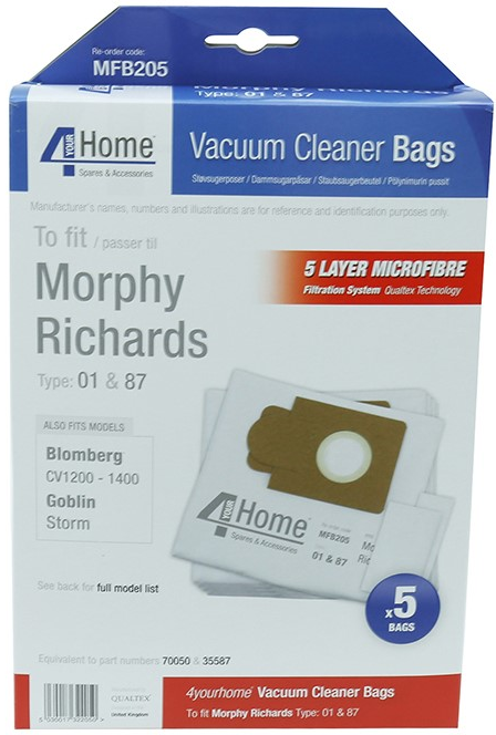 Qualtex 4Home M-Richards Microfibre Vac Cleaner Bags