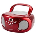 Groov-e Portable CD Radio Boombox | Red