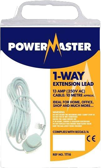 Powermaster 1 Gang 10 Mt Extension Lead