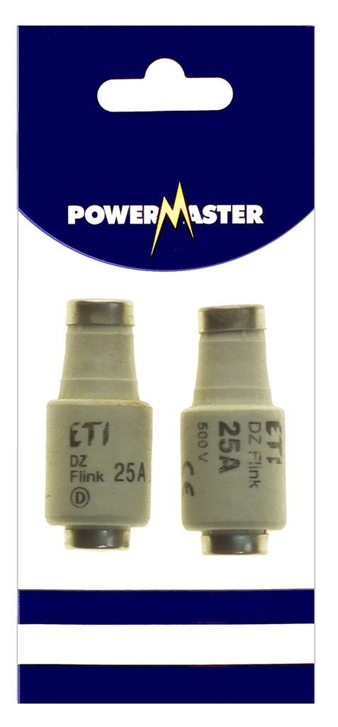 Powermaster 25Amp DZ2 Household Fuses (2 Pack)