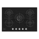 Candy Black 5 Ring Gas On Glass Hob