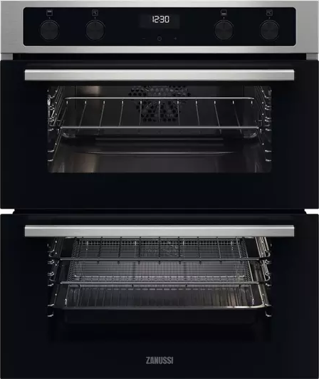 Zanussi S/Steel Built Under Counter Double Oven