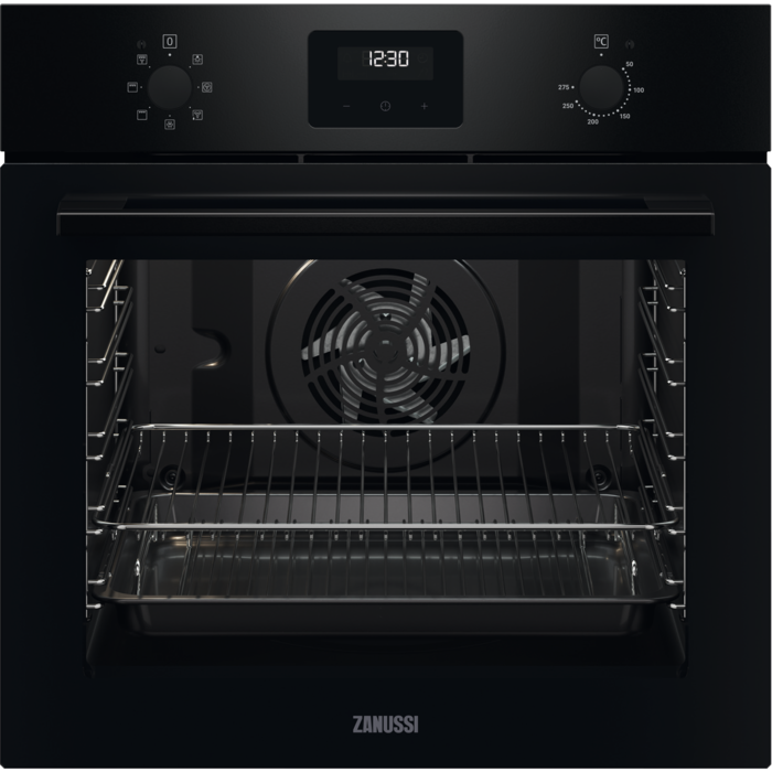 Zanussi Black Multi Function Single Oven