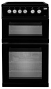 Beko Black 50cm Double Oven Ceramic Cooker