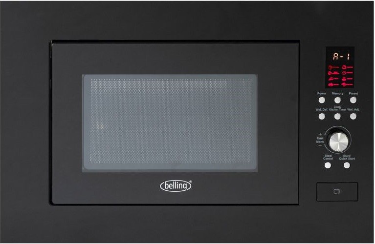 Belling Black 900w Built In Microwave