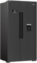 Beko Dark Steel American Style Fridge Freezer | Water Dispenser