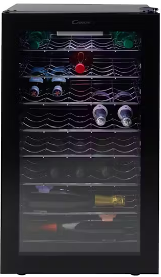 Candy Black / Glass Under Counter Wine Cooler