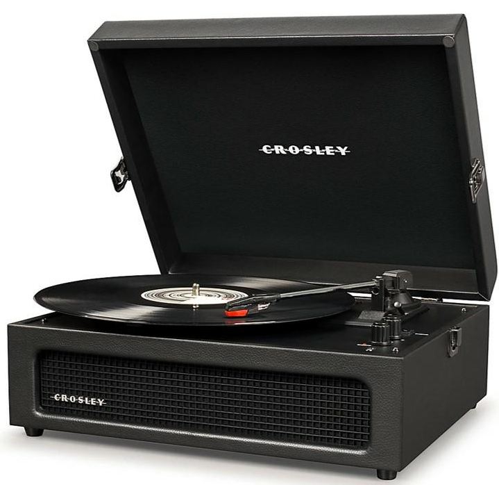 Crosley Vintage Portable Turntable Record Player | Black